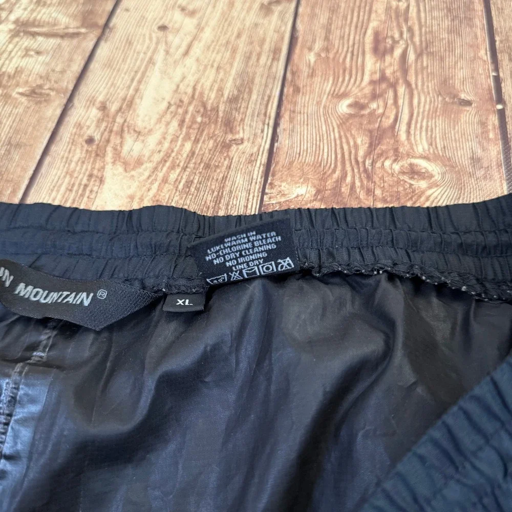 Sun Mountain Rain Pants Mens Extra Large Black Athletic Ankle Zip
